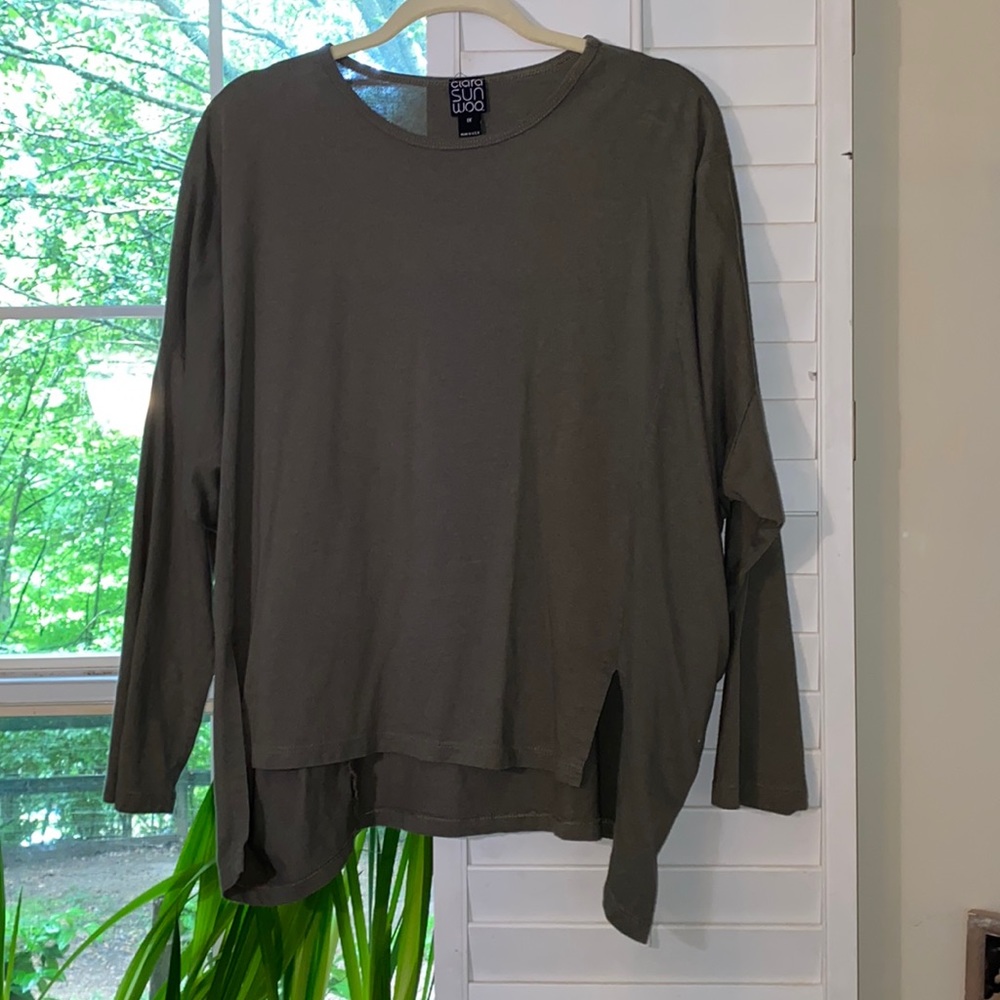 Clara Sun Woo Army Green Top